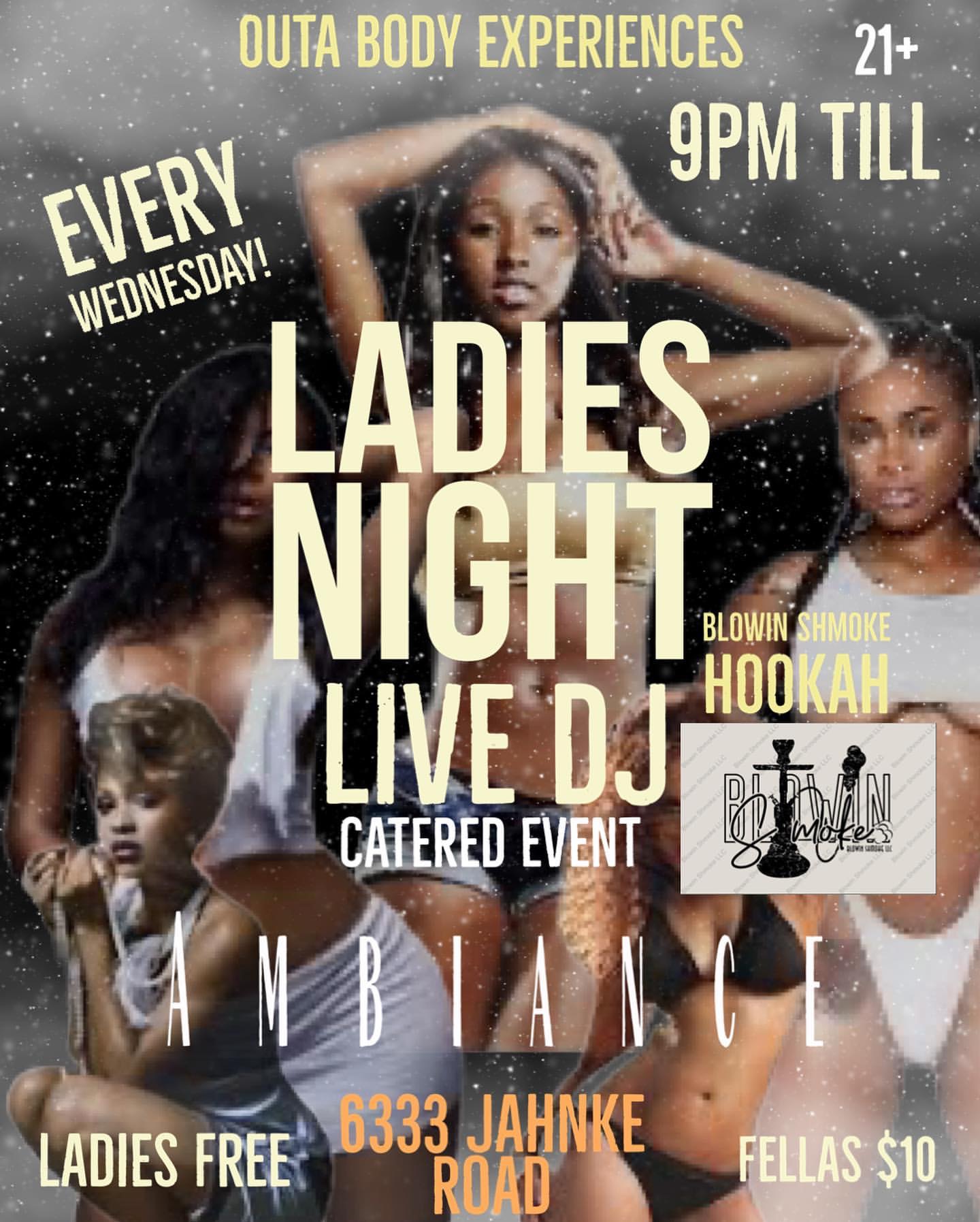 Outa Body Experiences Ladies Night event flyer